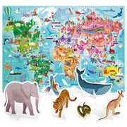 Child's Puzzle HEADU World Tour Giant Puzzle Animals 3D 108 Pieces
