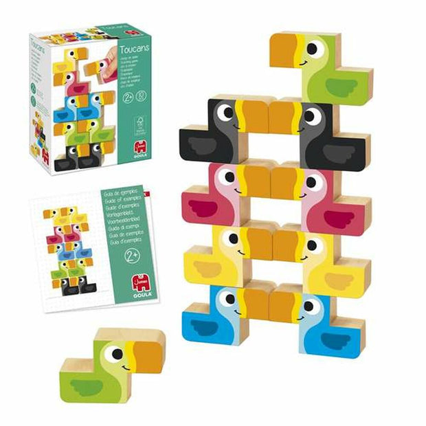 Animals Puzzle Diset Toucans Wood 10 Pieces
