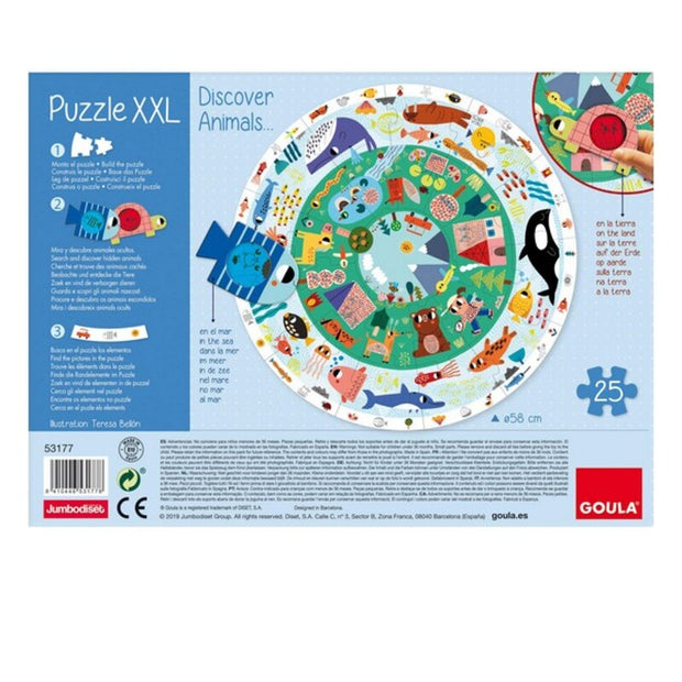 Child's Puzzle Diset XXL animals (25 Pieces)