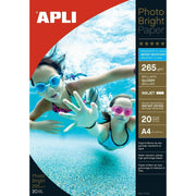 Glossy Photo Paper Apli Photobright Inkjet A4 20 Sheets