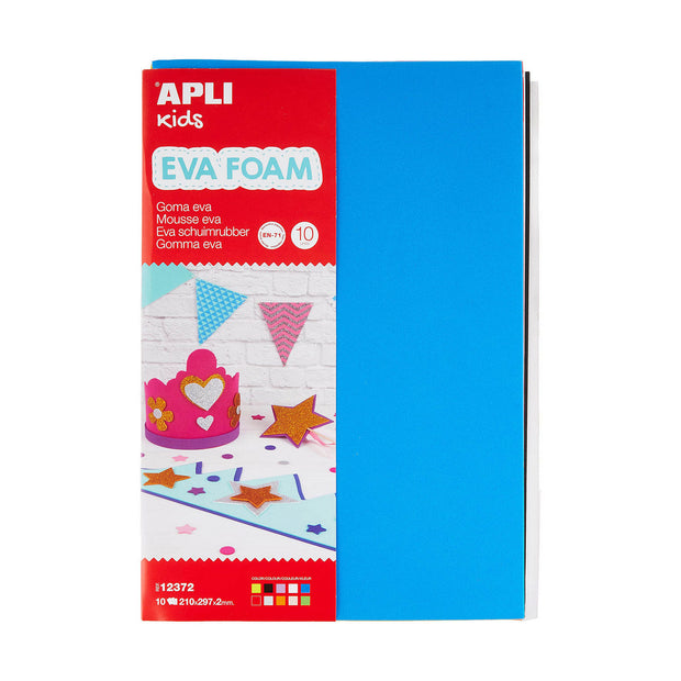 Eva Rubber Apli Kids A4 Multicolour Eva Rubber (10 Pieces)