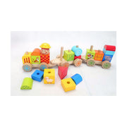 Baby toy Moltó Happy Train 23 Pieces Wood