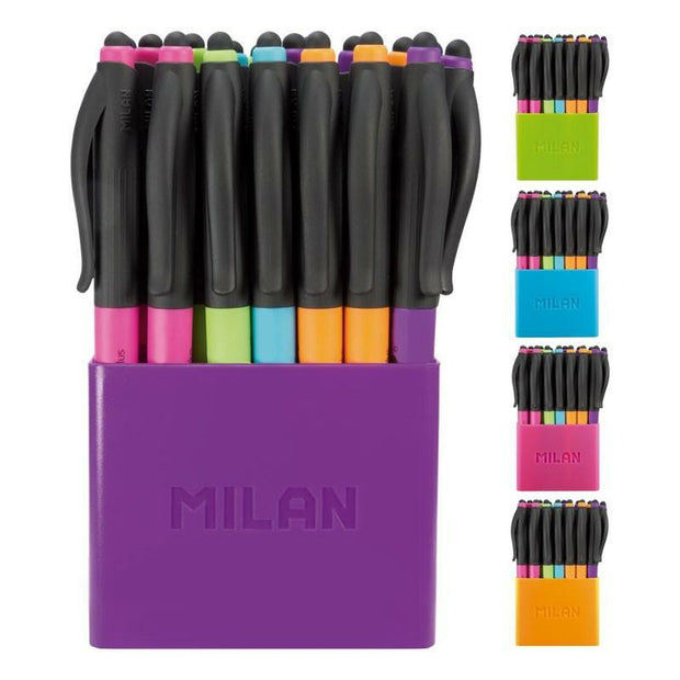 Set of Biros Milan P1 Stylus Colours 24 Pieces 1 Unit