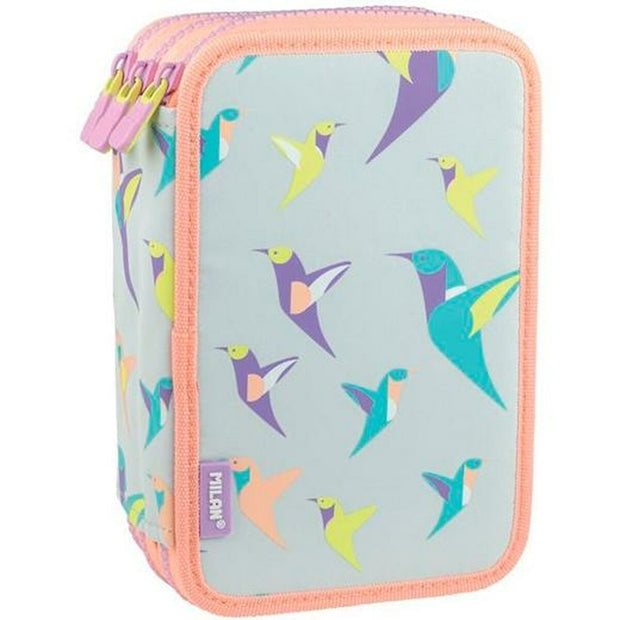 Triple Pencil Case Milan Sugar Colibri 48 Pieces