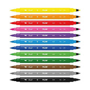 Set of Felt Tip Pens Milan Multicolour Double-ended/Double grading