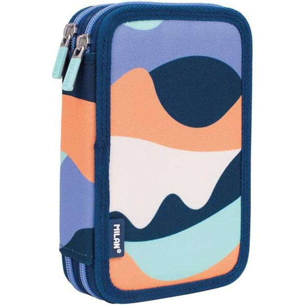 Double Pencil Case Milan The Fun Blue (19,5 x 13 x 5 cm)