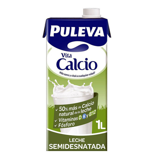 Teilentrahmte Milch Puleva Kalzium (1 L)