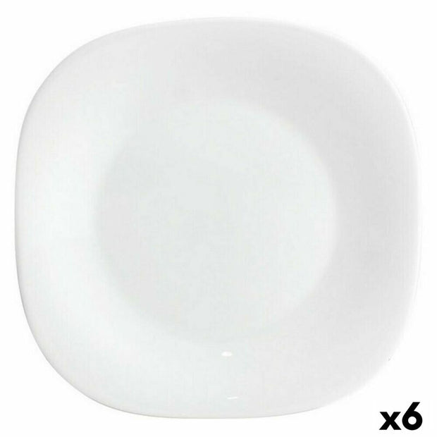 Flad plade Bormioli Weiß Ø 20 cm (Pack 6 uds)