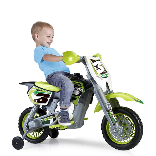 Motorcycle Feber Rider Cross 6 V Electric Green (82 X 57 x 119 cm)