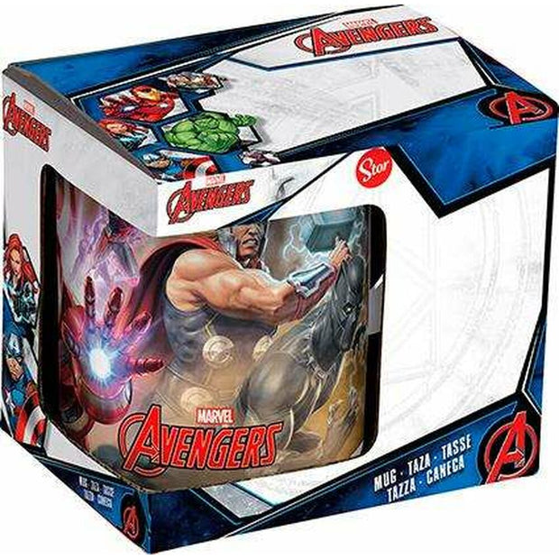 Henkelbecher The Avengers Infinity Weiß aus Keramik Rot (350 ml)