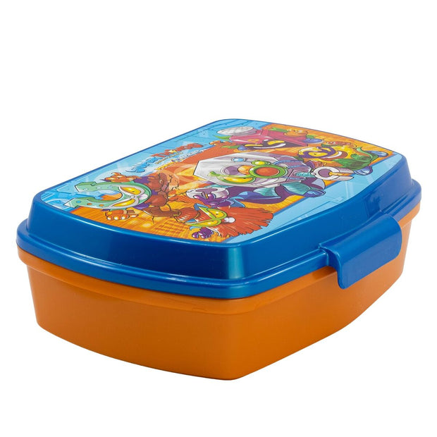 Brotdose für Sandwiches SuperThings Kazoom kids Blau Orange Kunststoff (17 x 5.6 x 13.3 cm)