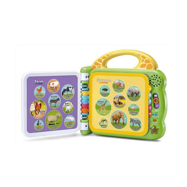 Educational Game Cefatoys 100 animals book. Learn vocabulary in Spanish and English. (ES-EN)
