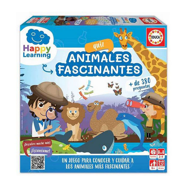 Educational Game Educa Happy Learning Quiz Animales Fascinantes 109 Pieces
