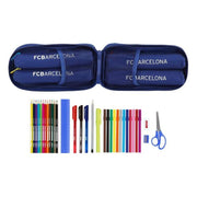 Backpack Pencil Case F.C. Barcelona Blue (33 Pieces)