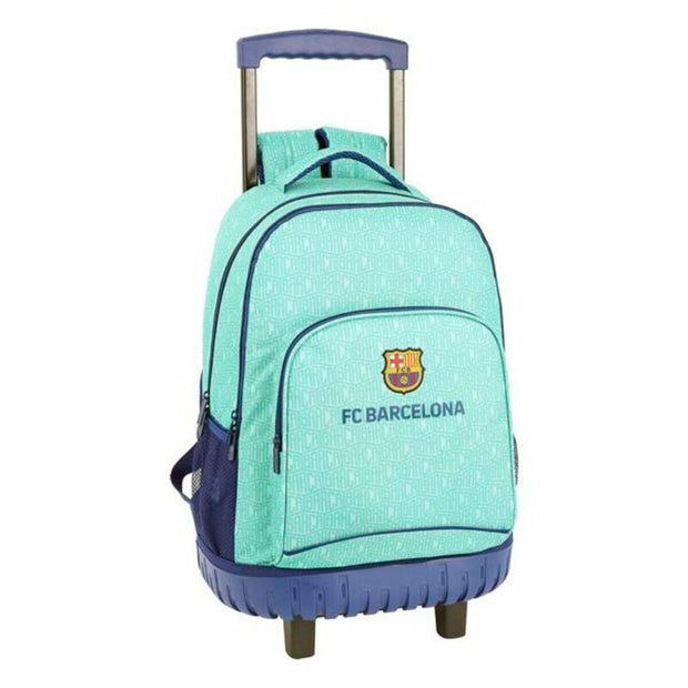School Rucksack with Wheels Compact F.C. Barcelona 19/20 Turquoise (32 x 45 x 21 cm)