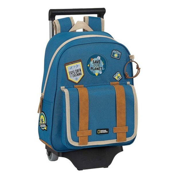 School Rucksack with Wheels 705 National Geographic Explorer (28 x 10 x 67 cm)