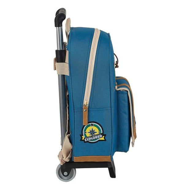 School Rucksack with Wheels 705 National Geographic Explorer (28 x 10 x 67 cm)
