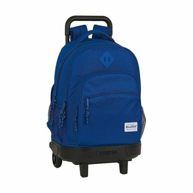School Rucksack with Wheels Compact BlackFit8 Oxford Dark blue (33 x 45 x 22 cm)