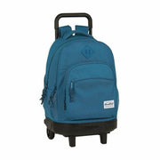 School Rucksack with Wheels Compact BlackFit8 Egeo Blue (33 x 45 x 22 cm)