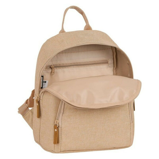 Backpack with Strings Safta Beige (25 x 30 x 13 cm)