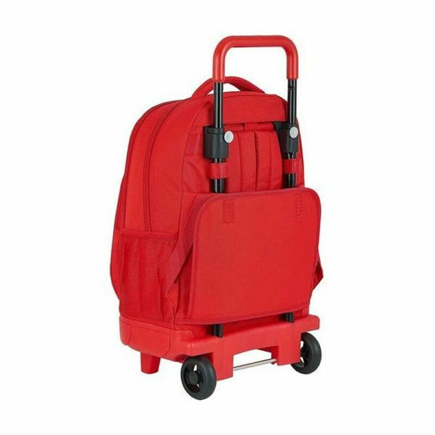School Rucksack with Wheels Compact Sevilla Fútbol Club M918 Red (33 x 45 x 22 cm)