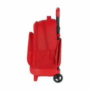 School Rucksack with Wheels Compact Sevilla Fútbol Club M918 Red (33 x 45 x 22 cm)