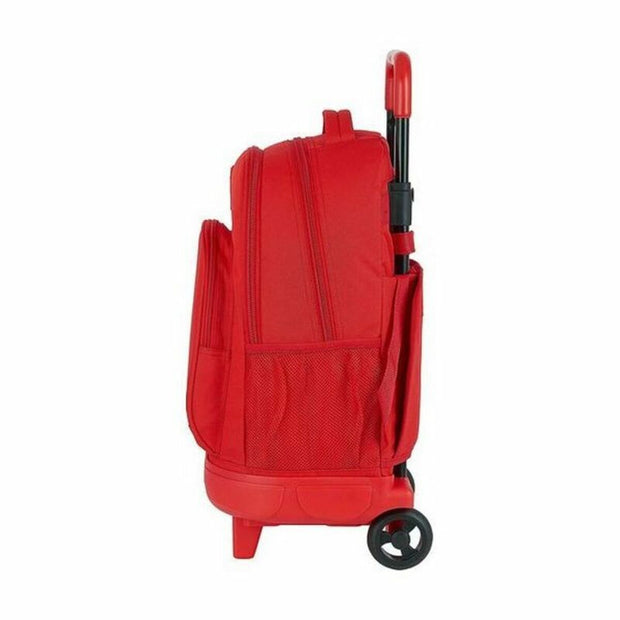 School Rucksack with Wheels Compact Sevilla Fútbol Club M918 Red (33 x 45 x 22 cm)
