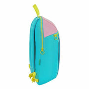 Child bag Benetton Color Block Pink Turquoise Yellow (22 x 39 x 10 cm)