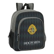 School Bag Hogwarts Harry Potter Hogwarts Black Grey (32 x 38 x 12 cm)