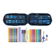 Backpack Pencil Case BlackFit8 Retro Navy Blue (33 Pieces)