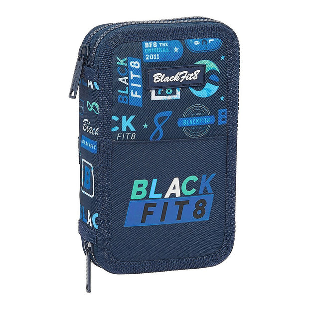 Triple Pencil Case BlackFit8 Retro Navy Blue (28 pcs)