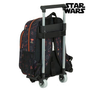 School Rucksack with Wheels Star Wars The Dark Side Black Orange