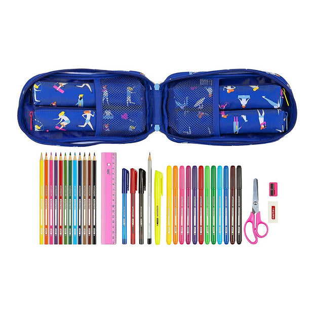 Backpack Pencil Case BlackFit8 Go Girls Blue (33 Pieces)