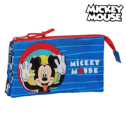 Triple Carry-all Mickey Mouse Me Time Red Blue (22 x 12 x 3 cm)