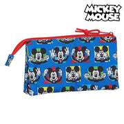 Triple Carry-all Mickey Mouse Me Time Red Blue (22 x 12 x 3 cm)