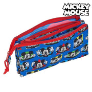 Triple Carry-all Mickey Mouse Me Time Red Blue (22 x 12 x 3 cm)