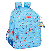 School Bag Rollers Moos Rollers Light Blue Multicolour (32 x 42 x 15 cm)