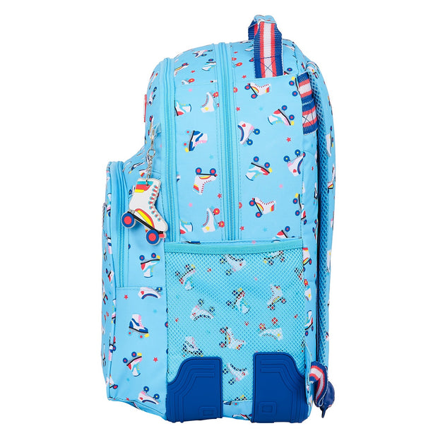 School Bag Rollers Moos Rollers Light Blue Multicolour (32 x 42 x 15 cm)