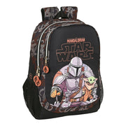 School Bag The Mandalorian The guild Black Brown (32 x 44 x 16 cm)