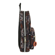 Backpack Pencil Case The Mandalorian The Guild Black Brown (12 x 23 x 5 cm) (33 Pieces)