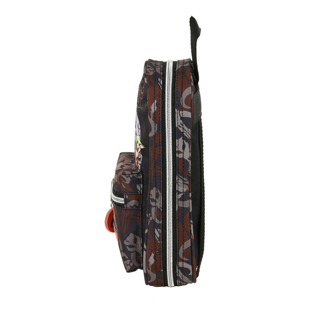 Backpack Pencil Case The Mandalorian The Guild Black Brown (12 x 23 x 5 cm) (33 Pieces)