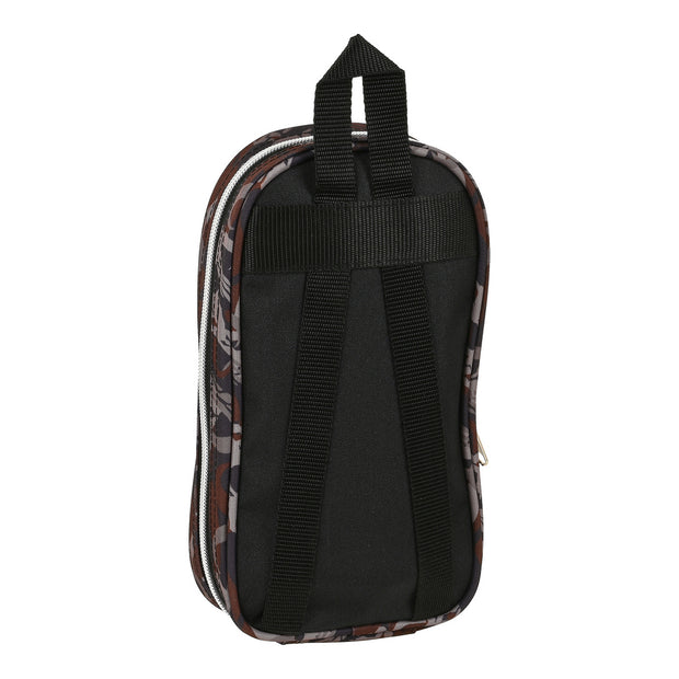 Backpack Pencil Case The Mandalorian The Guild Black Brown (12 x 23 x 5 cm) (33 Pieces)