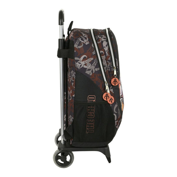 School Rucksack with Wheels The Mandalorian The Guild Black Brown (32 x 44 x 16 cm)