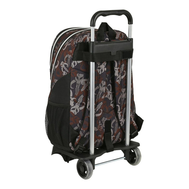 School Rucksack with Wheels The Mandalorian The Guild Black Brown (32 x 44 x 16 cm)