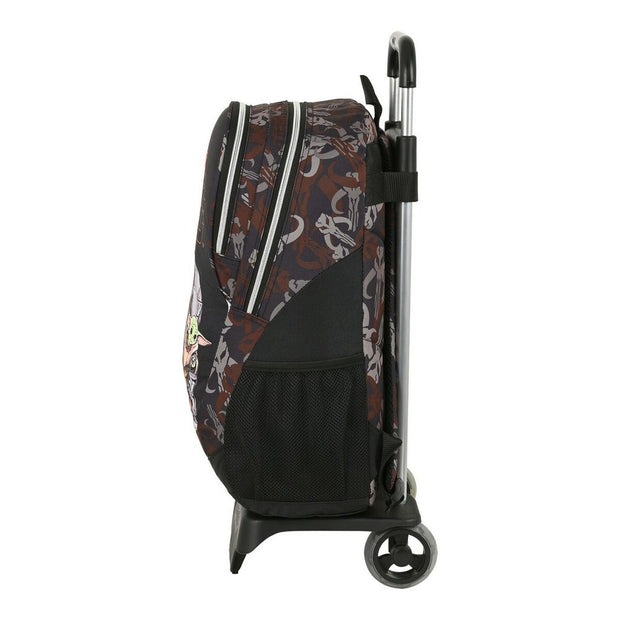 School Rucksack with Wheels The Mandalorian The Guild Black Brown (32 x 44 x 16 cm)