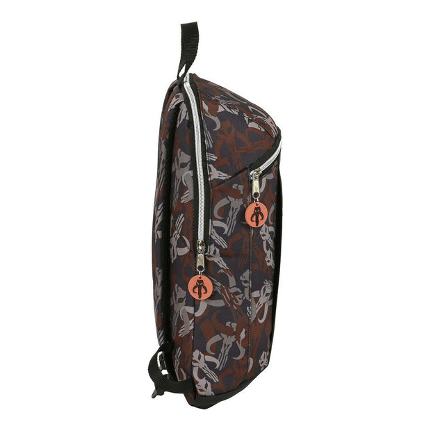 Casual Backpack The Mandalorian The guild Black Brown (22 x 39 x 10 cm)