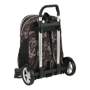 School Rucksack with Wheels The Mandalorian The Guild Black Brown (32 x 44 x 16 cm)