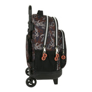 School Rucksack with Wheels The Mandalorian The guild Black Brown (33 x 45 x 22 cm)