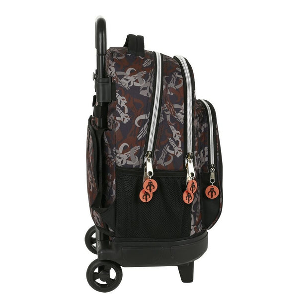 School Rucksack with Wheels The Mandalorian The guild Black Brown (33 x 45 x 22 cm)
