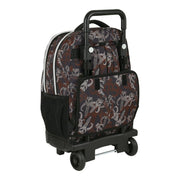 School Rucksack with Wheels The Mandalorian The guild Black Brown (33 x 45 x 22 cm)